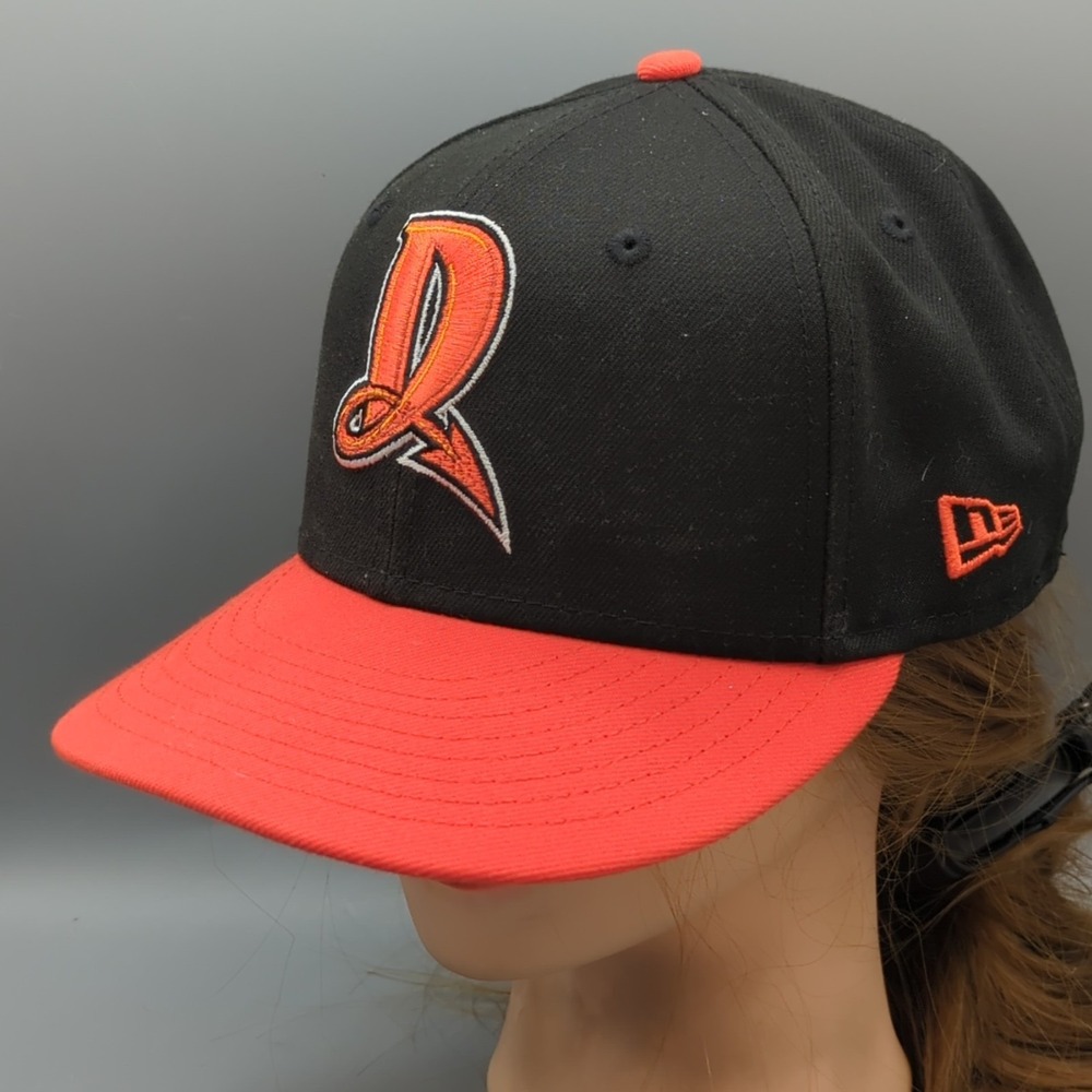 Dayton Dragons New Era 59FIFTY Fitted Hat Size 7 1/4 Black Orange MiLB Cap